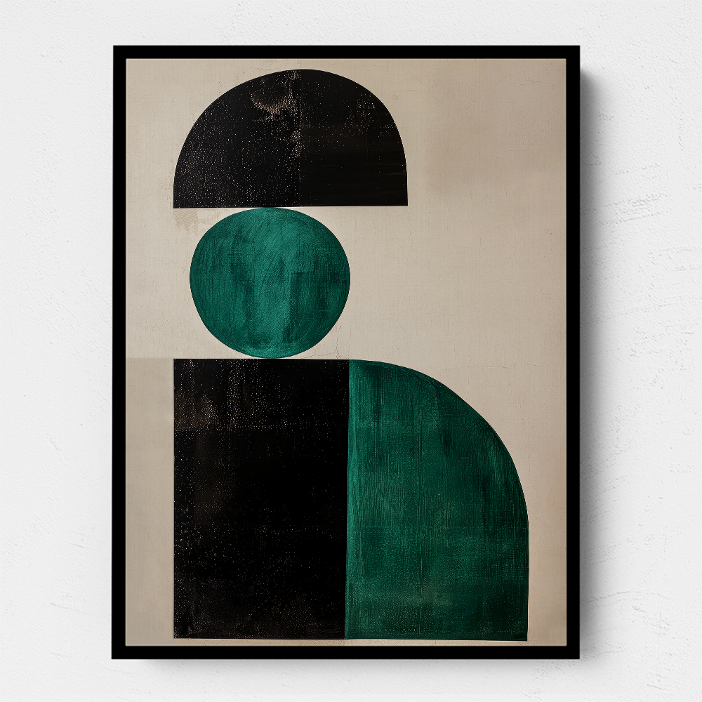 Minimalist Green Vintage Geometric Shapes 3
