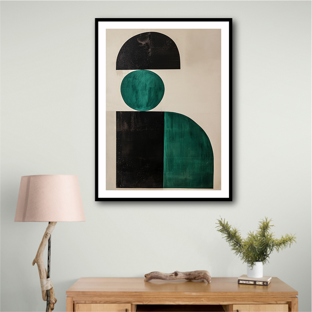 Minimalist Green Vintage Geometric Shapes 3