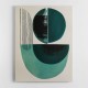 Midcentury Teal Geometric Shapes 1