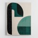 Midcentury Teal Geometric Shapes 2