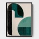 Midcentury Teal Geometric Shapes 2