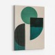 Midcentury Teal Geometric Shapes 3