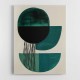Midcentury Teal Geometric Shapes 5