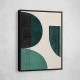 Midcentury Teal Geometric Shapes 8