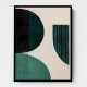 Midcentury Teal Geometric Shapes 8