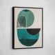 Midcentury Teal Geometric Shapes 9