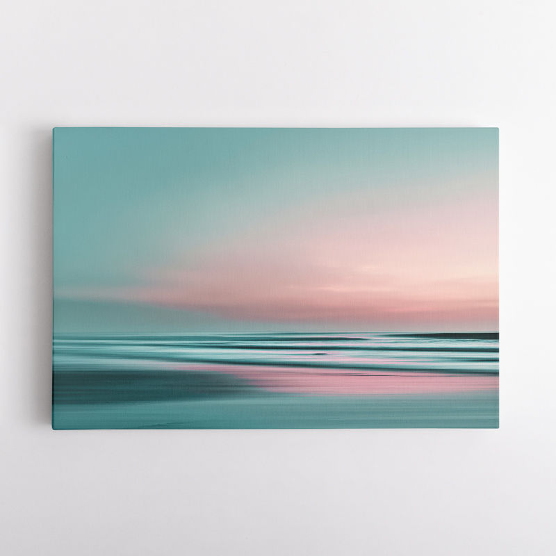 A calming serene seascape with soft pastel colors 1