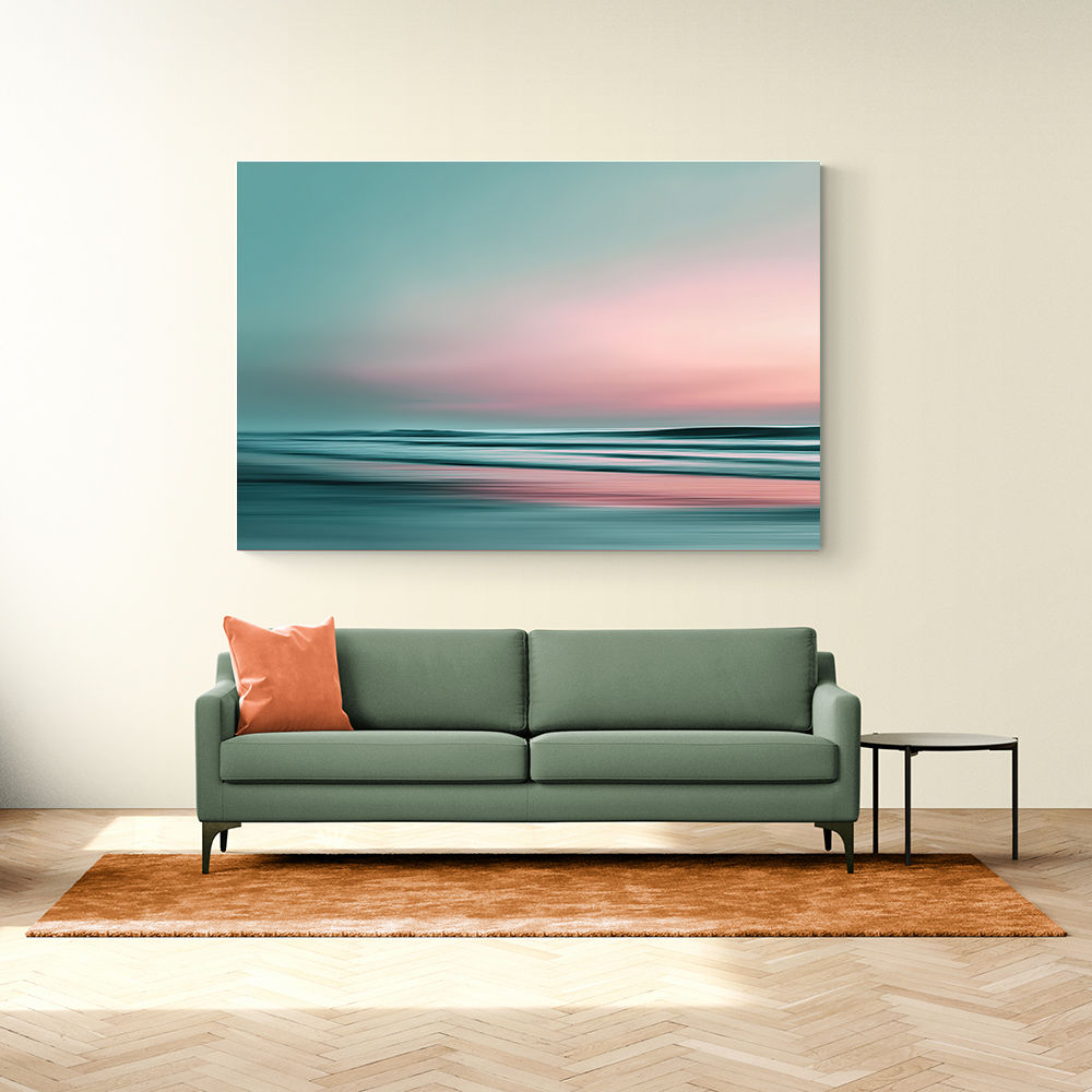 A calming serene seascape with soft pastel colors 2