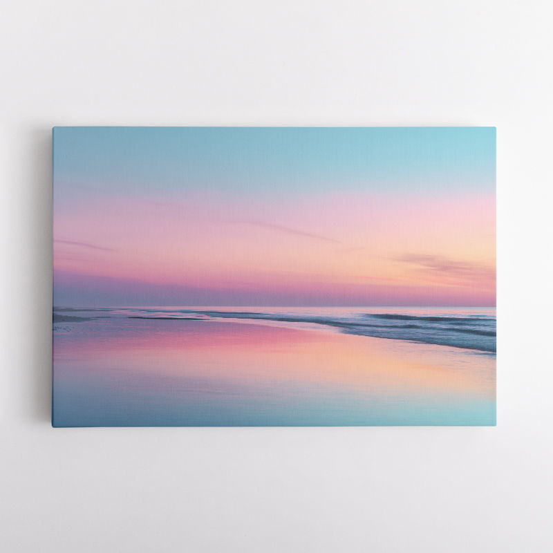 A calming serene seascape with soft pastel colors 3
