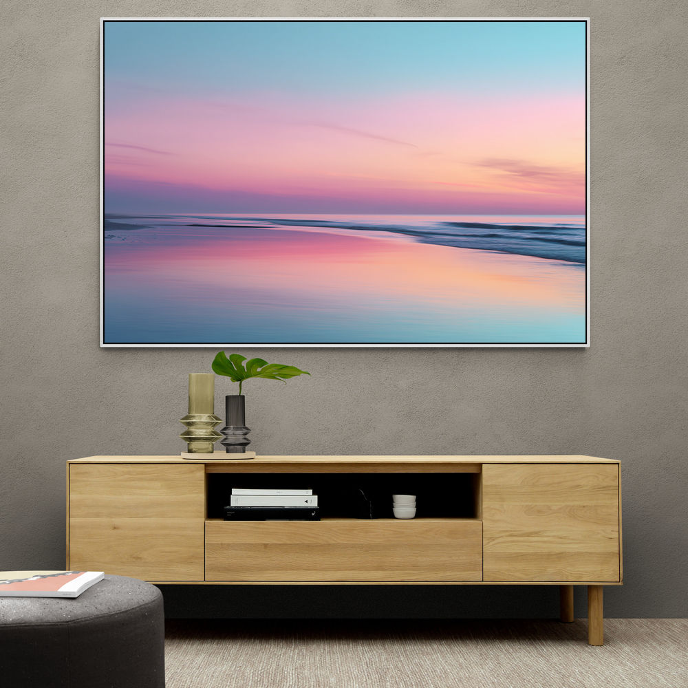 A calming serene seascape with soft pastel colors 3