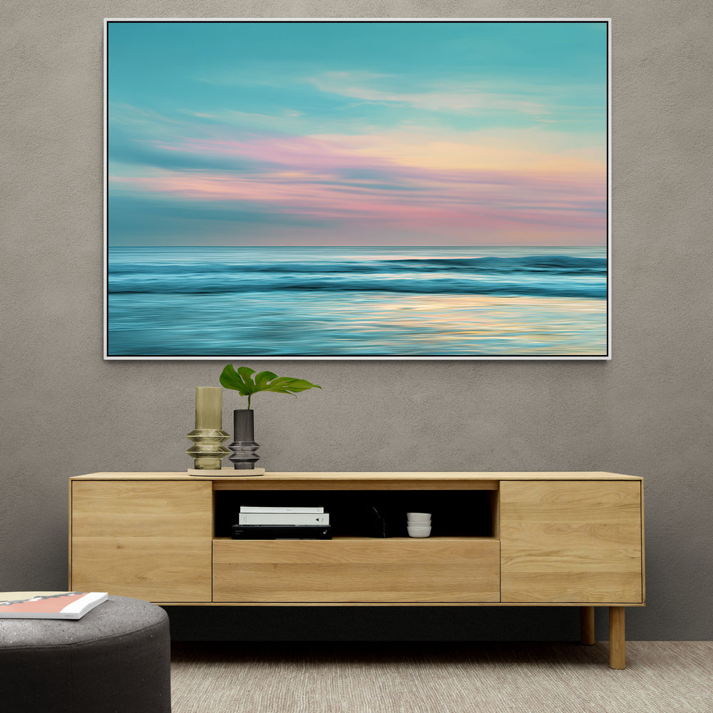 A calming serene seascape with soft pastel colors 5
