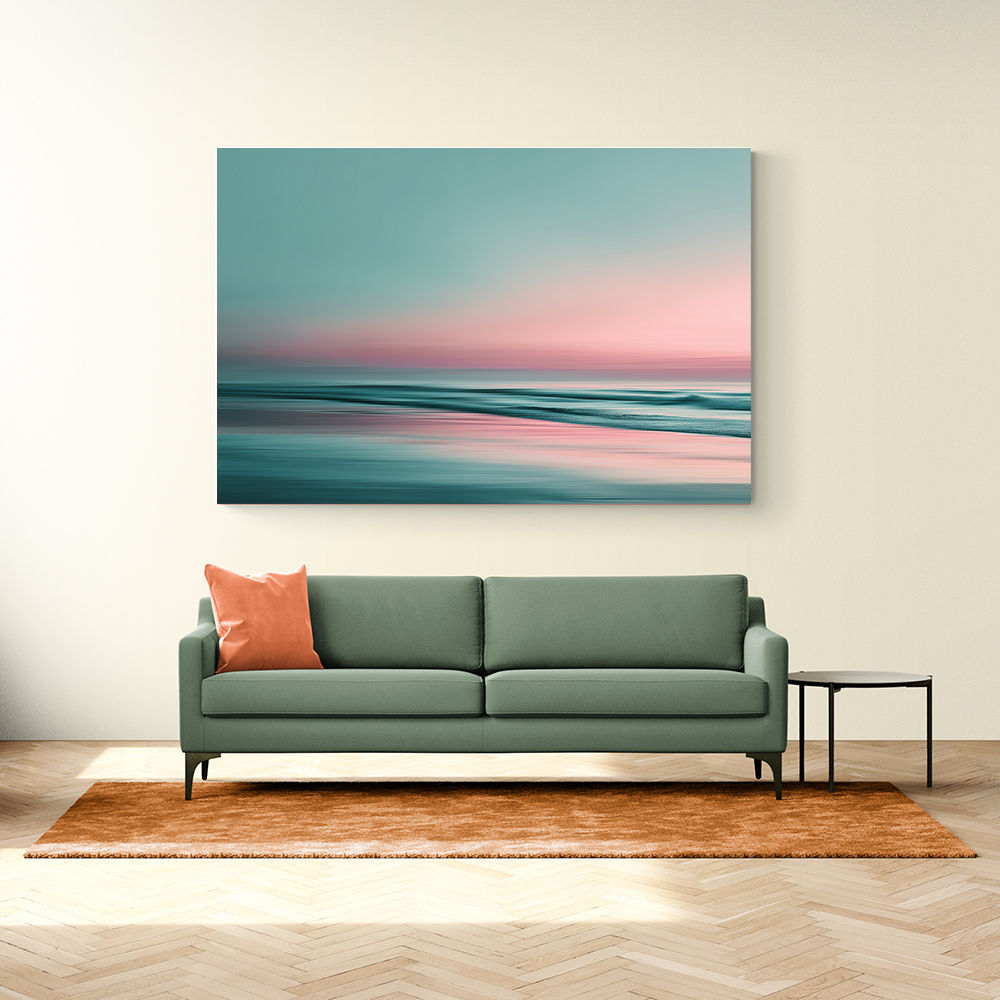 A calming serene seascape with soft pastel colors 6