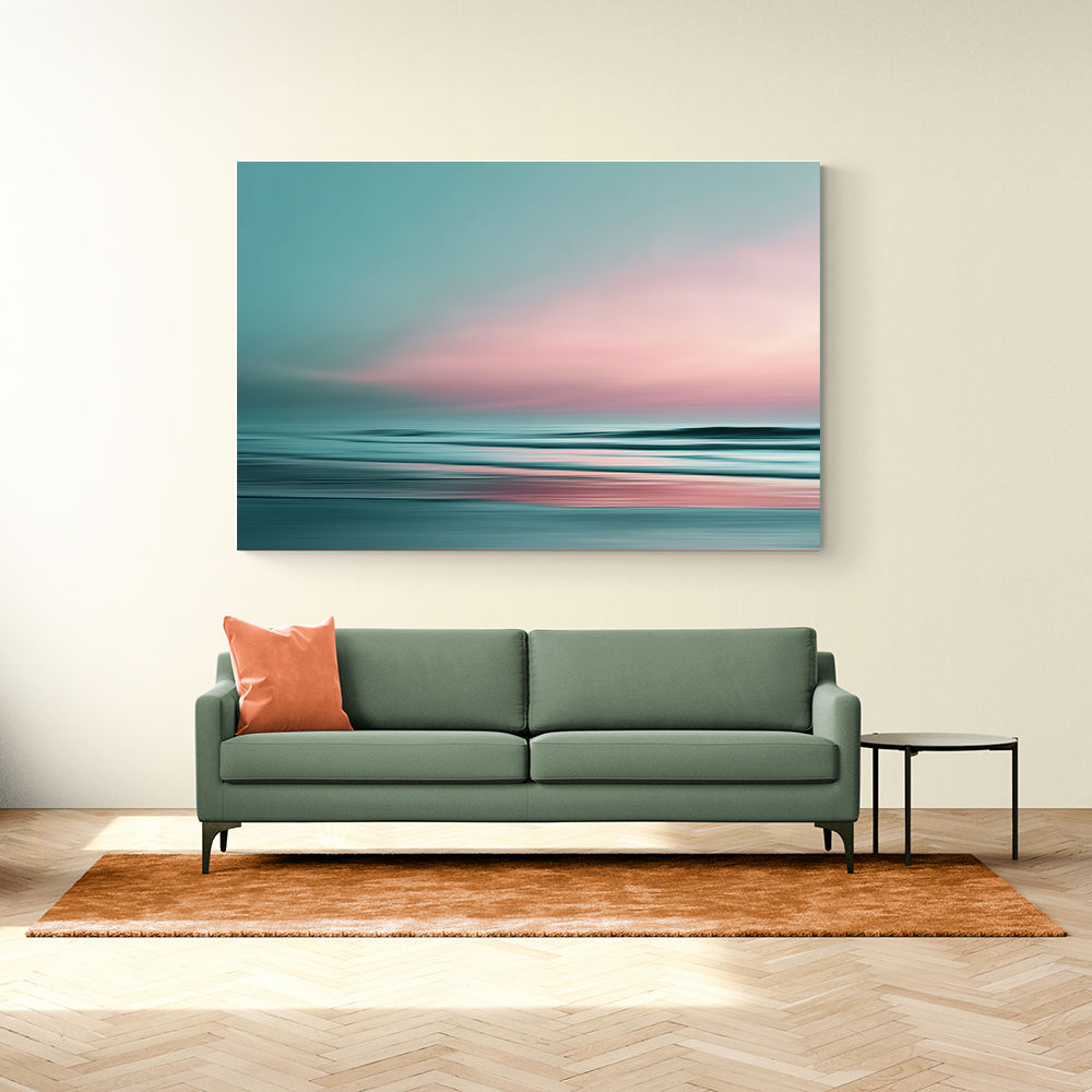 A calming serene seascape with soft pastel colors 8