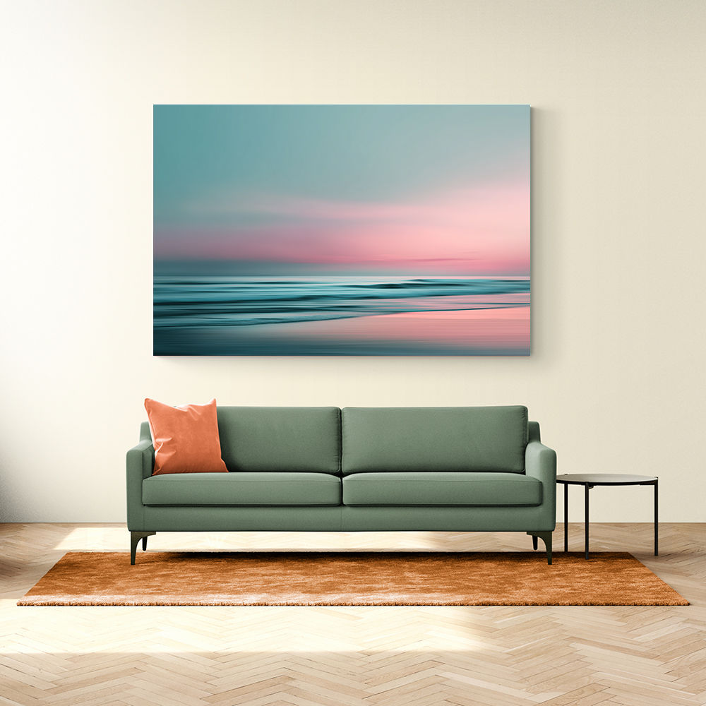 A calming serene seascape with soft pastel colors 10
