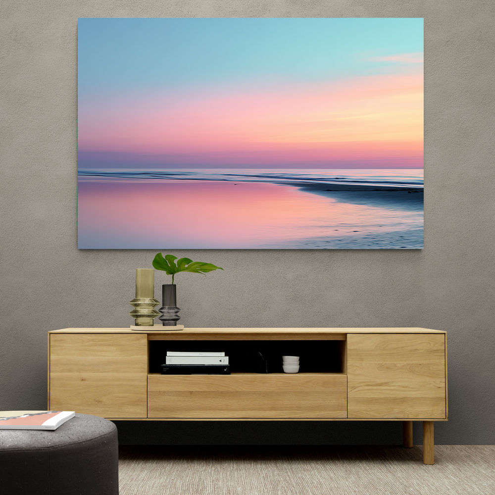 A calming serene seascape with soft pastel colors 11
