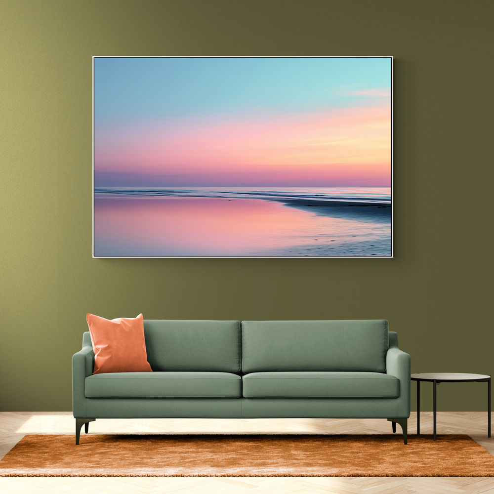 A calming serene seascape with soft pastel colors 11