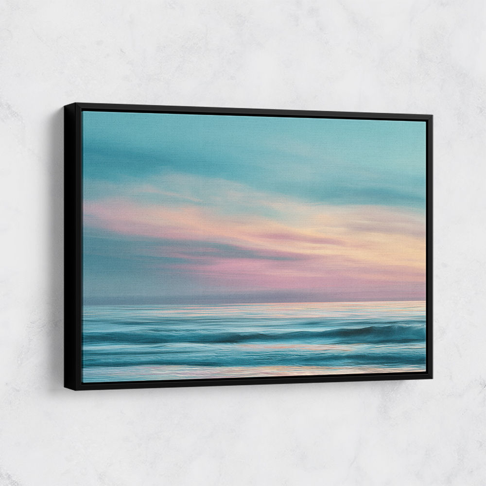 A calming serene seascape with soft pastel colors 15