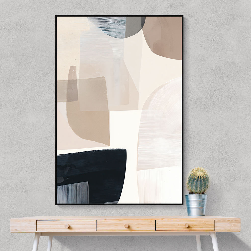 Minimalist Abstract Collage With Overlapping Organic Shapes 13