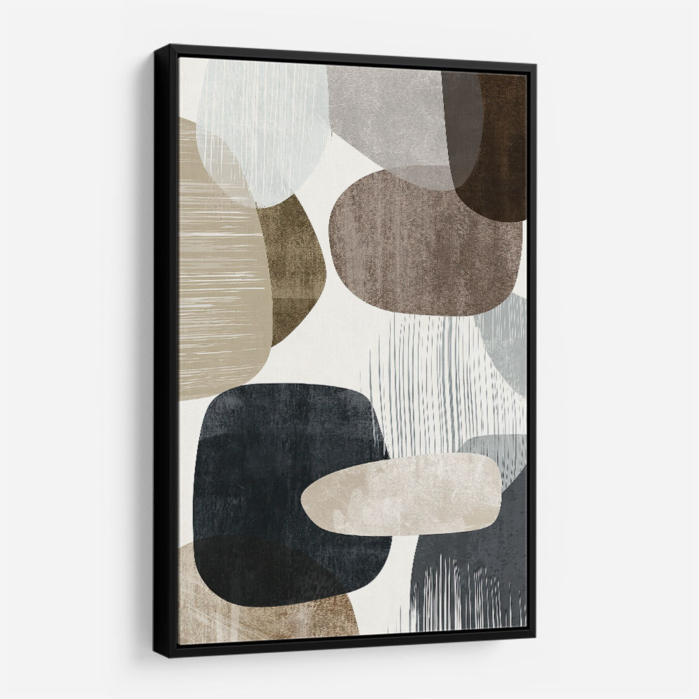 Minimalist Abstract Collage With Overlapping Organic Shapes 17
