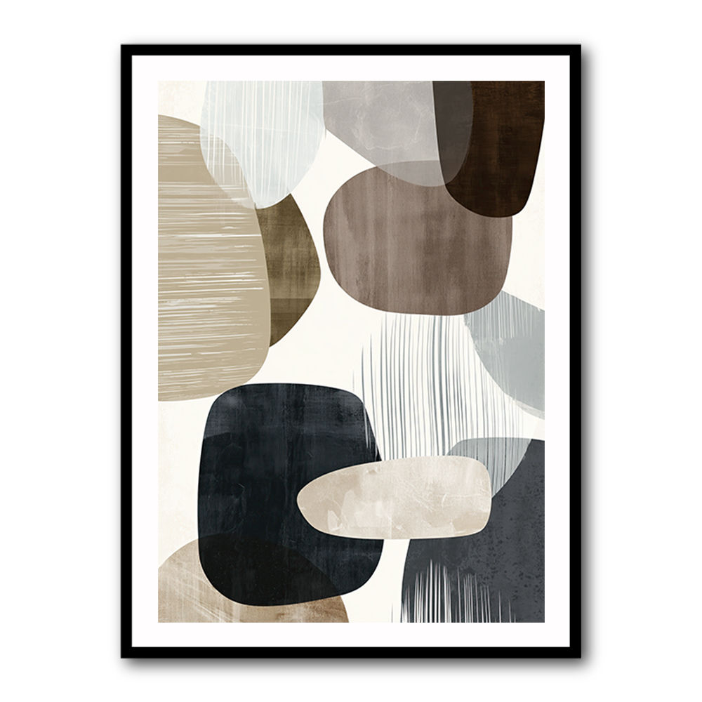 Minimalist Abstract Collage With Overlapping Organic Shapes 17