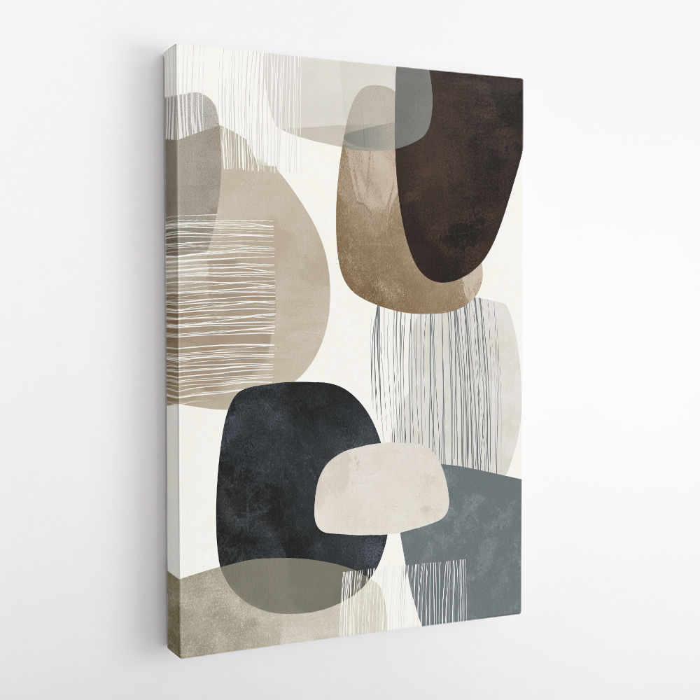 Minimalist Abstract Collage With Overlapping Organic Shapes 19