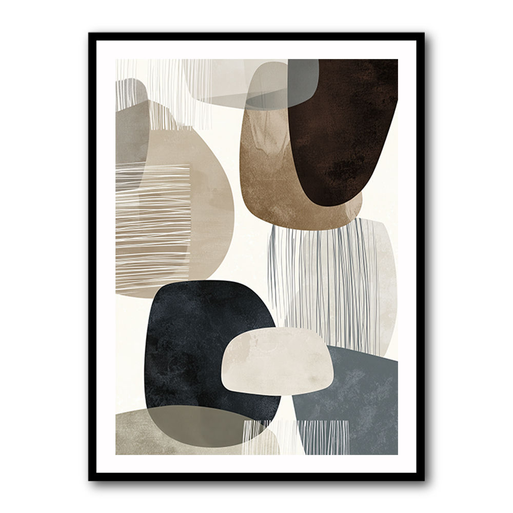 Minimalist Abstract Collage With Overlapping Organic Shapes 19