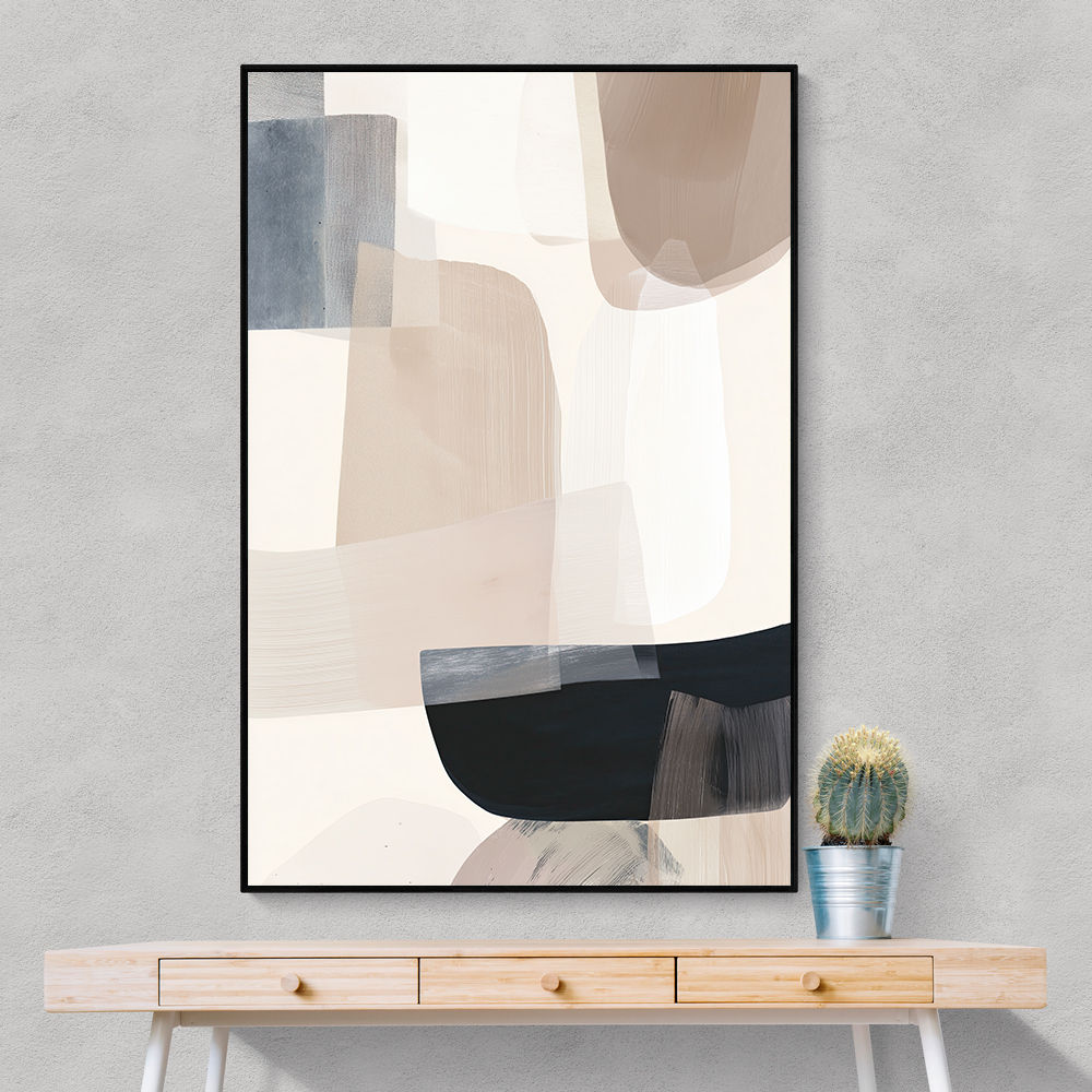 Minimalist Abstract Collage With Overlapping Organic Shapes 20