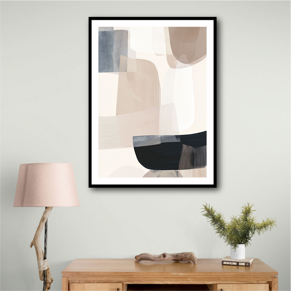 Minimalist Abstract Collage With Overlapping Organic Shapes 20