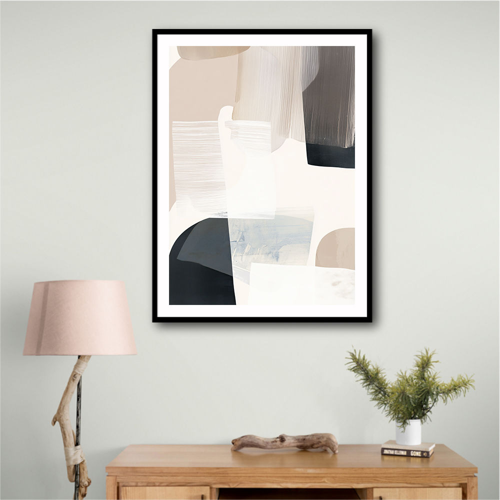 Minimalist Abstract Collage With Overlapping Organic Shapes 28