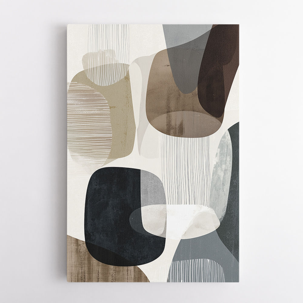 Minimalist Abstract Collage With Overlapping Organic Shapes 29