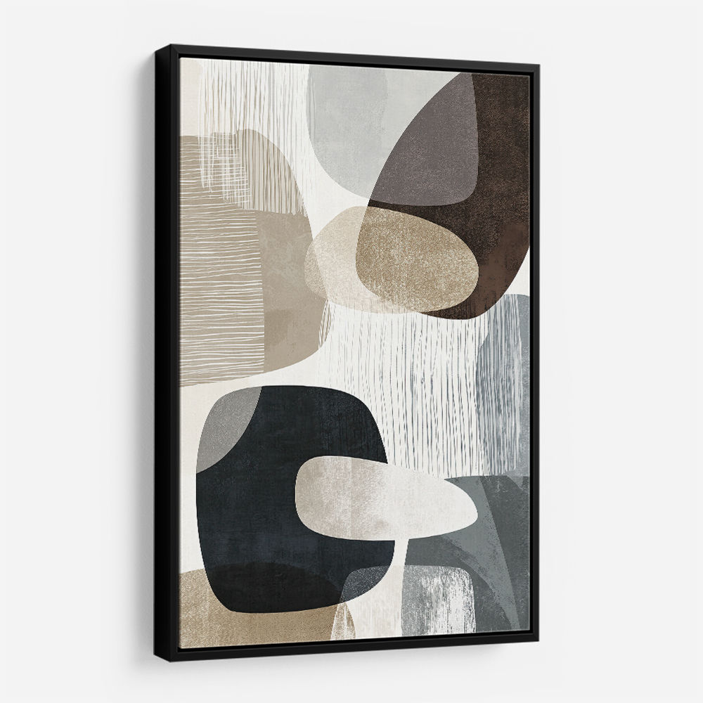 Minimalist Abstract Collage With Overlapping Organic Shapes 30