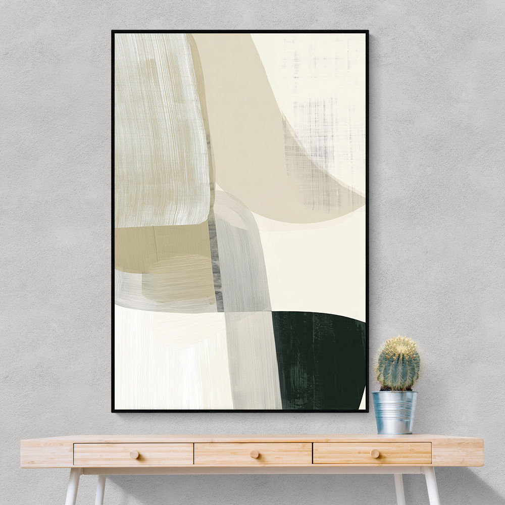 Minimalist Abstract Collage With Overlapping Organic Shapes 31