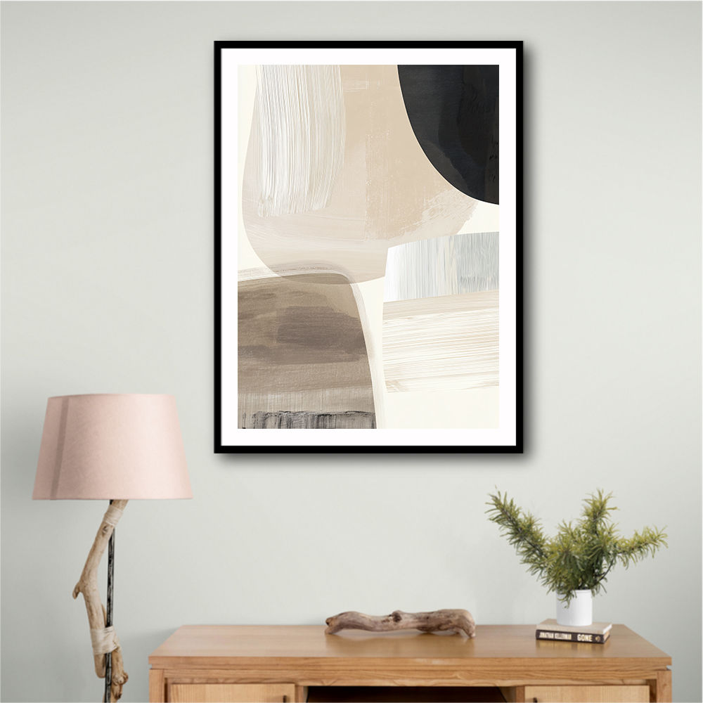 Minimalist Abstract Collage With Overlapping Organic Shapes 33