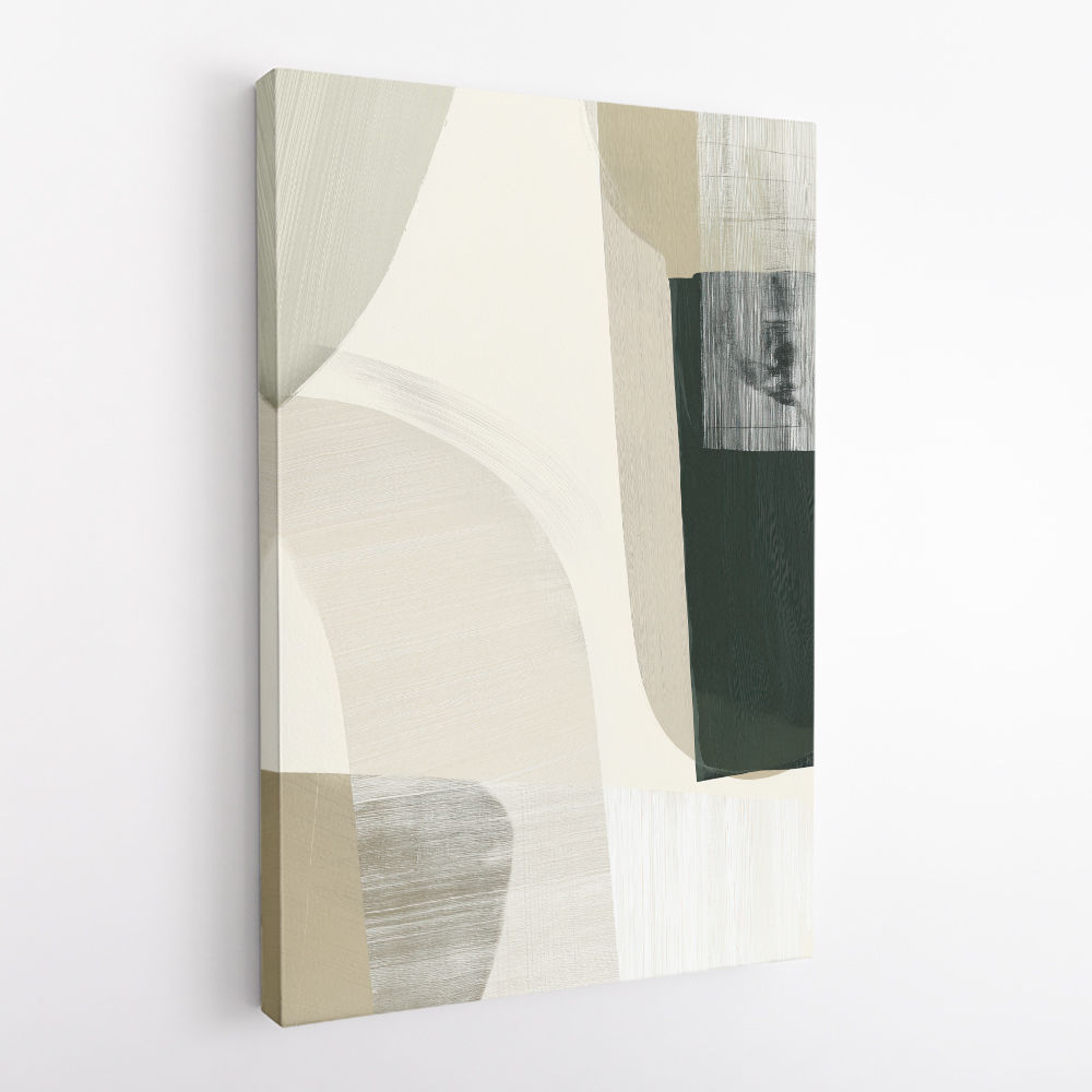 Minimalist Abstract Collage With Overlapping Organic Shapes 34