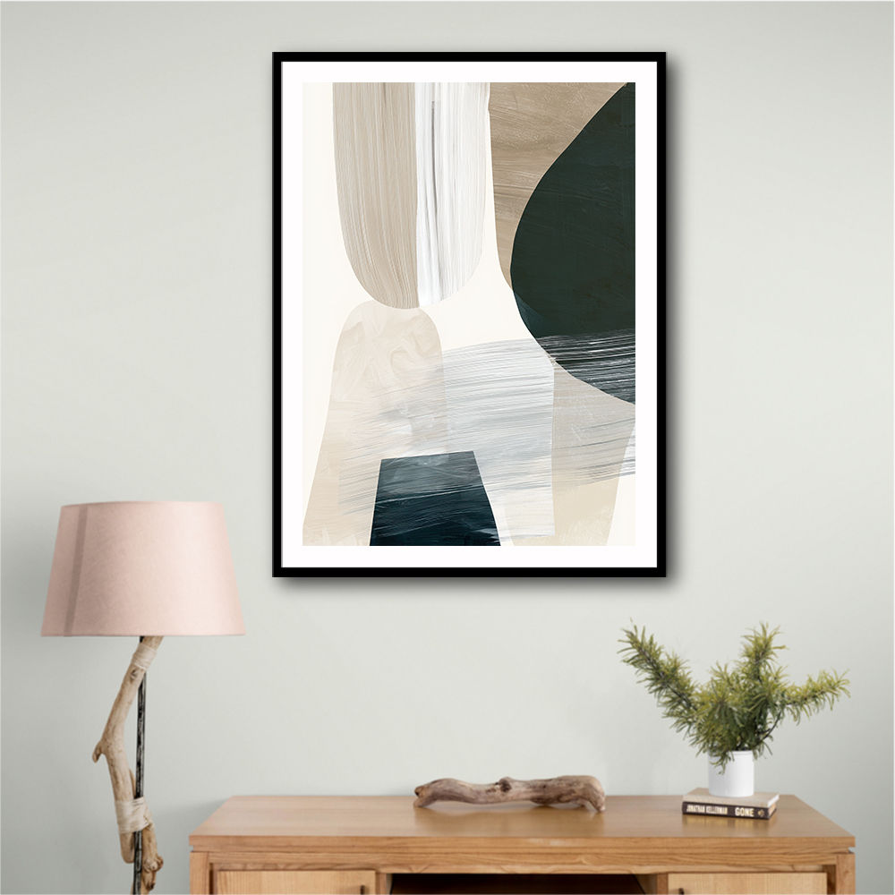 Minimalist Abstract Collage With Overlapping Organic Shapes 41