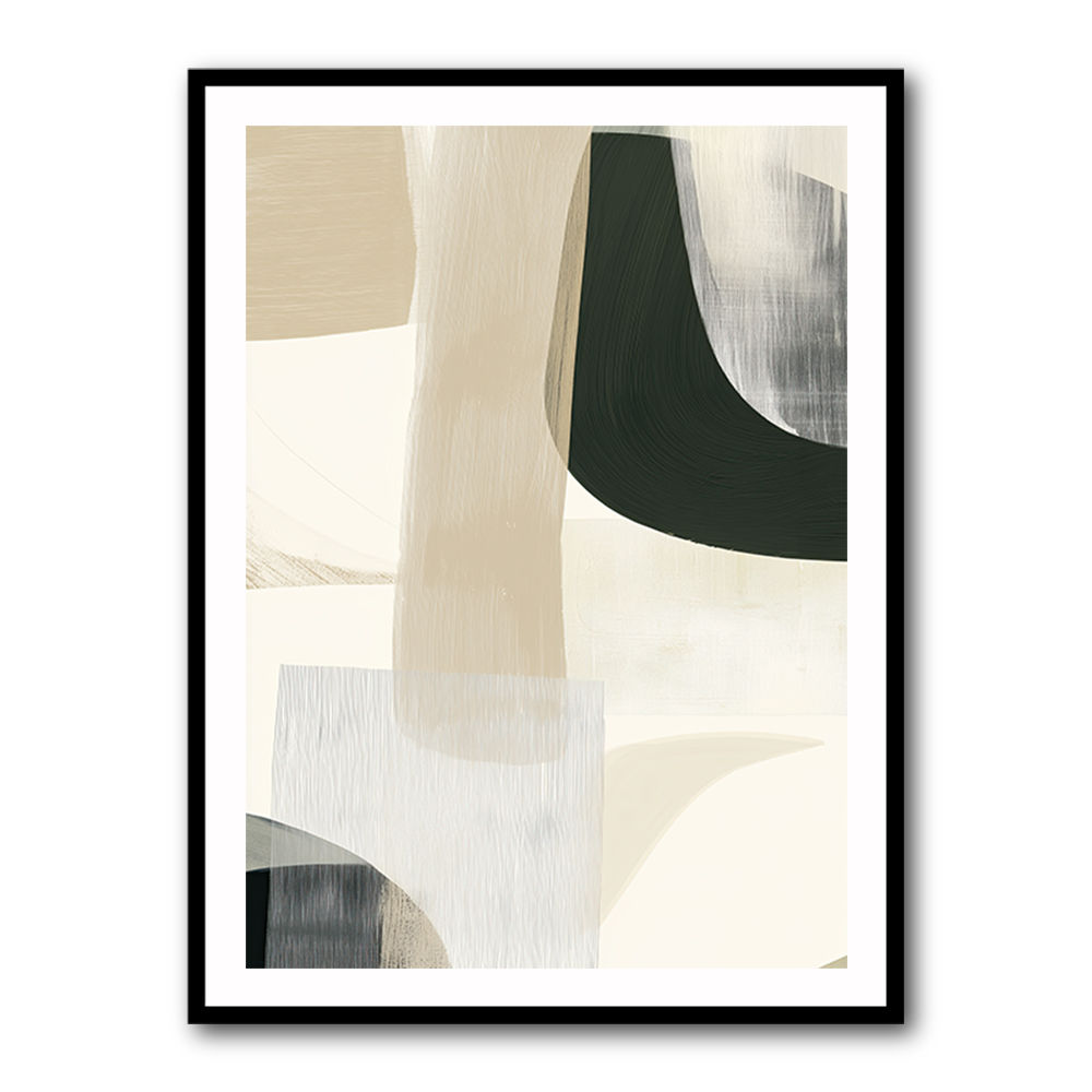 Minimalist Abstract Collage With Overlapping Organic Shapes 44