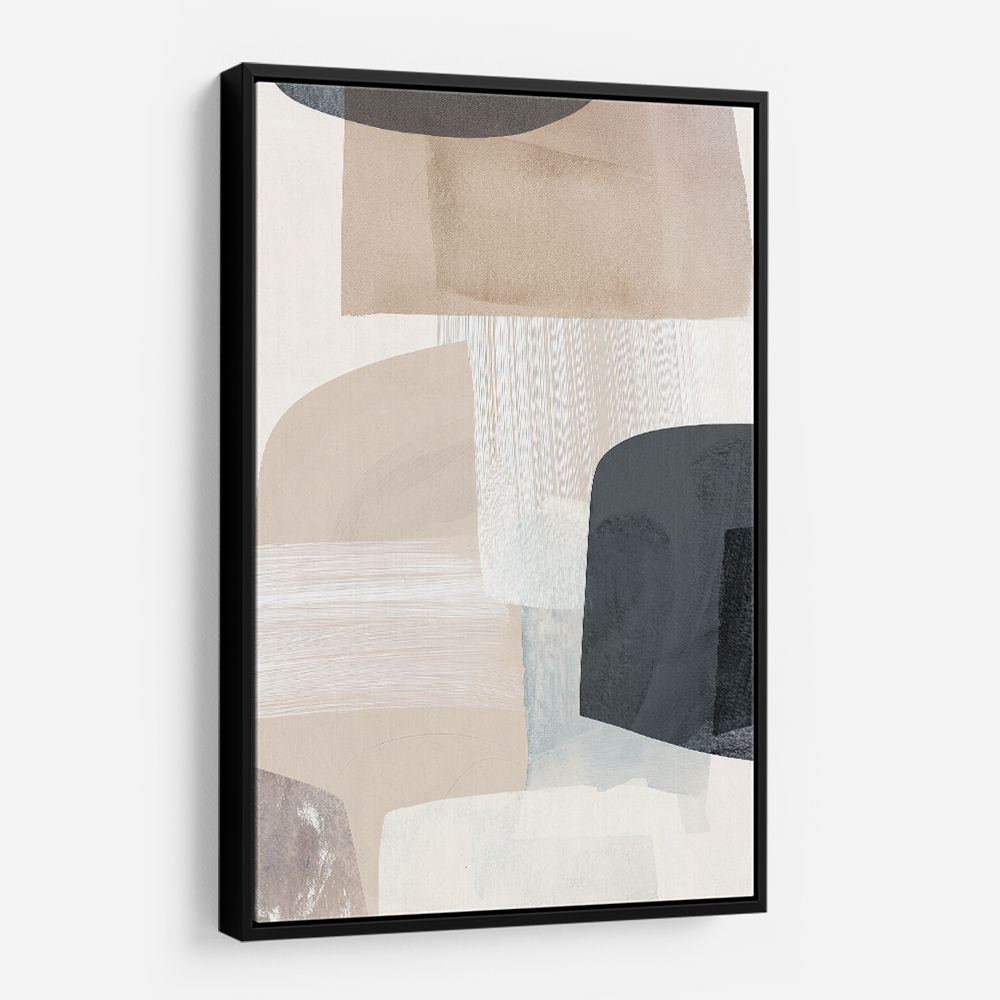 Minimalist Abstract Collage With Overlapping Organic Shapes 46