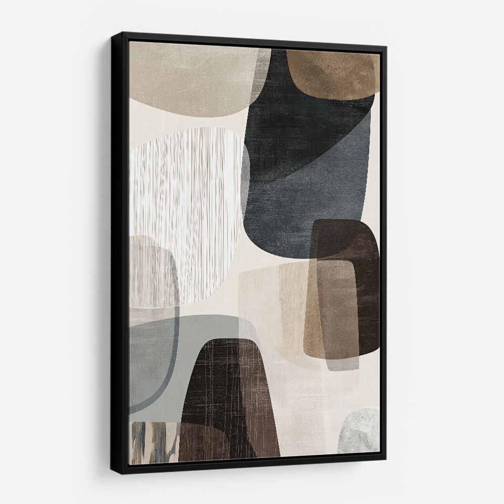 Minimalist Abstract Collage With Overlapping Organic Shapes 48