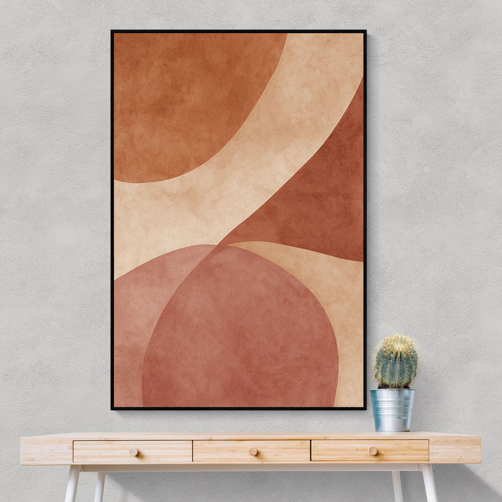 Minimalist Abstract Composition With Rounded Organic Shapes 11