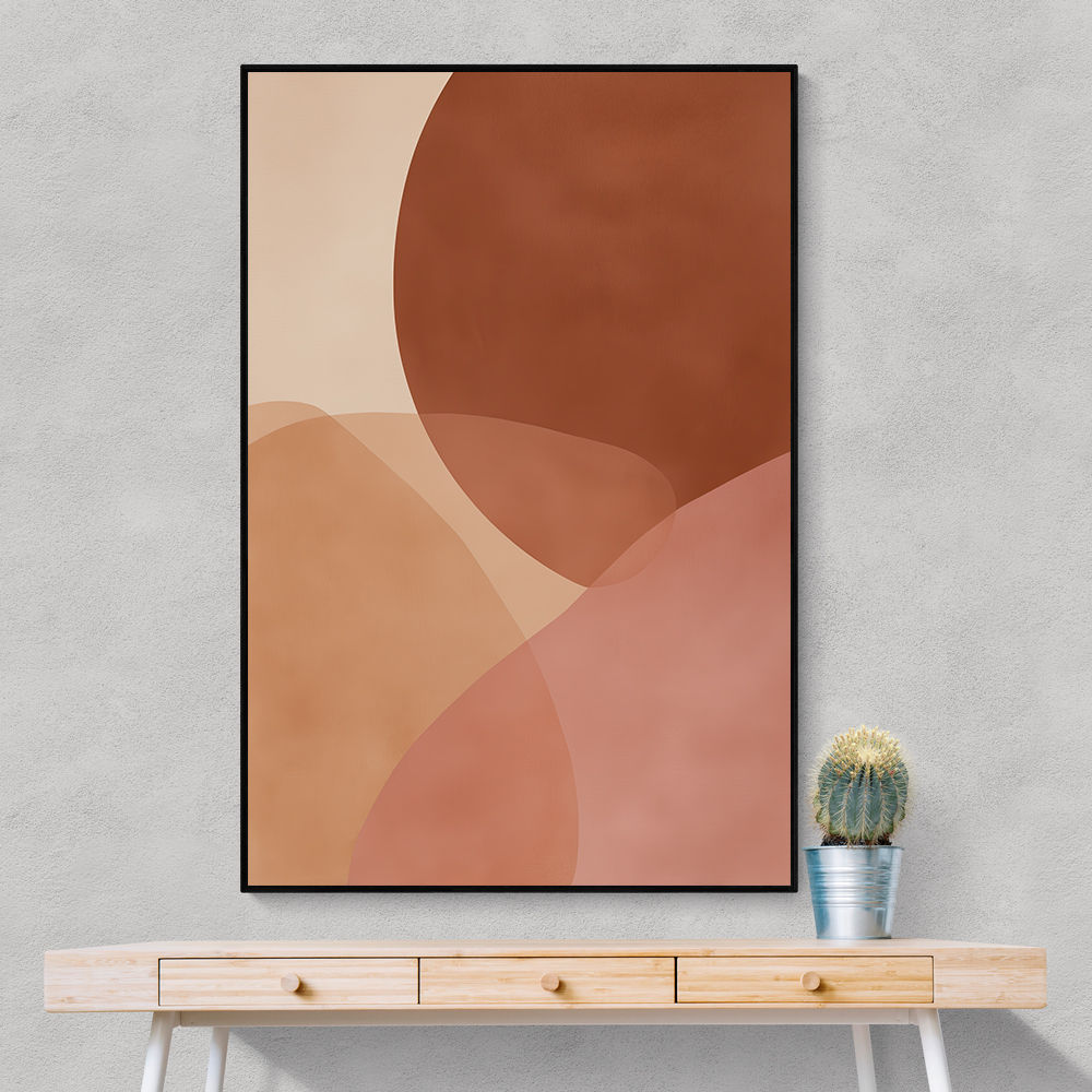 Minimalist Abstract Composition With Rounded Organic Shapes 12
