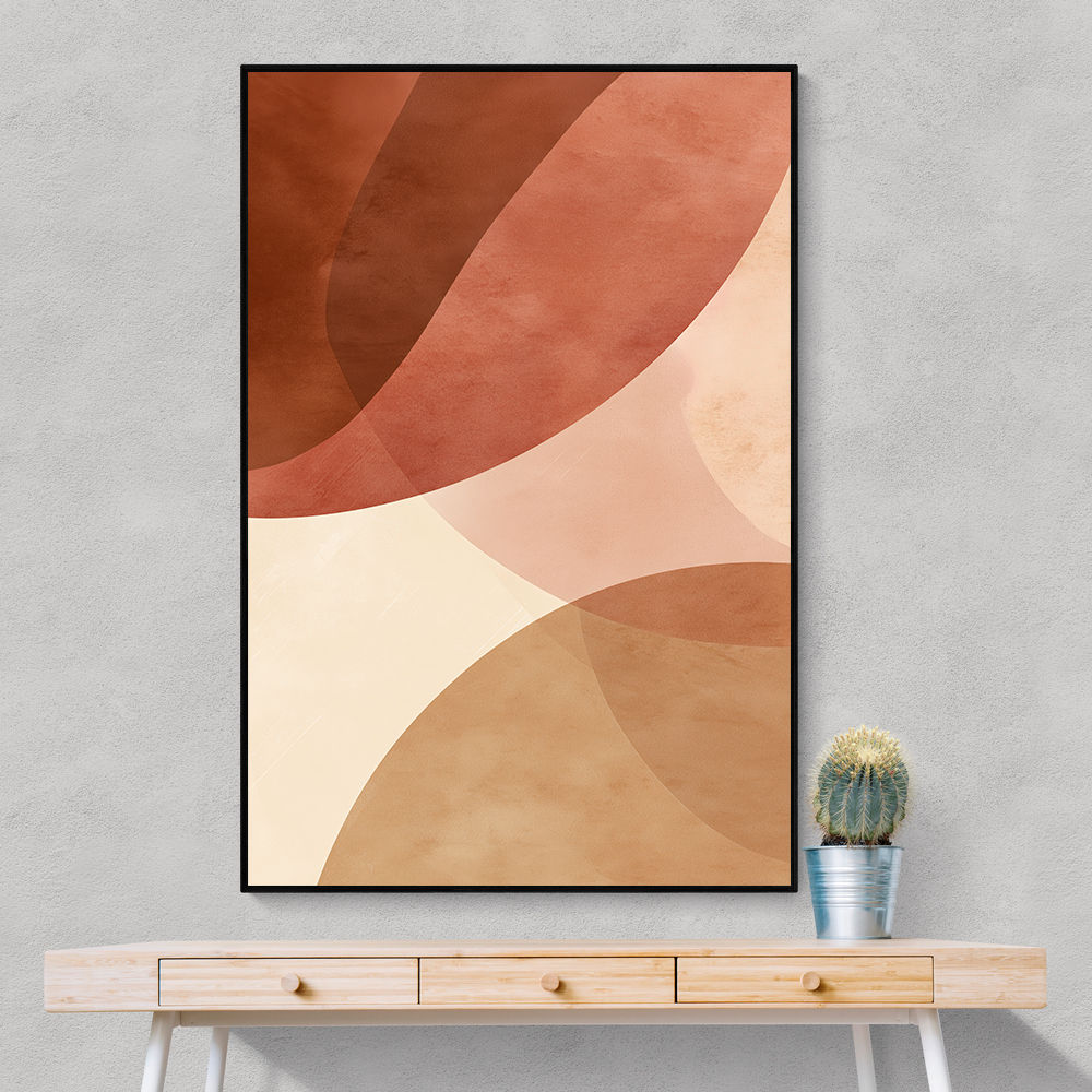 Minimalist Abstract Composition With Rounded Organic Shapes 9