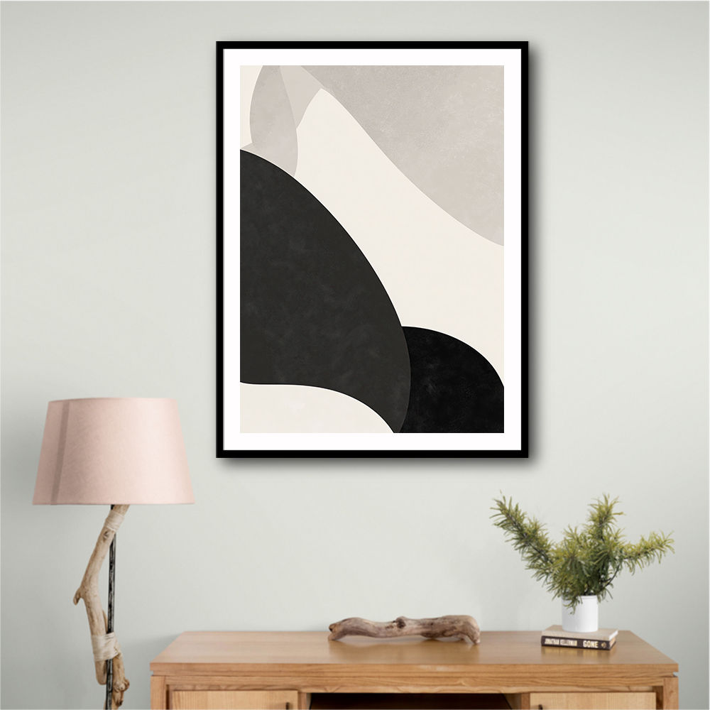 Minimalist Abstract Design With Organic C Curved Shape 2