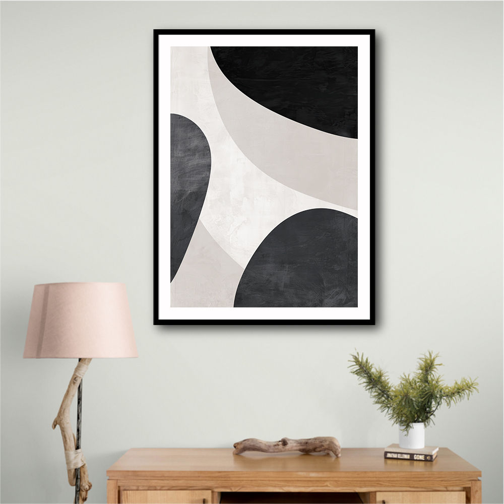 Minimalist Abstract Design With Organic C Curved Shape 3