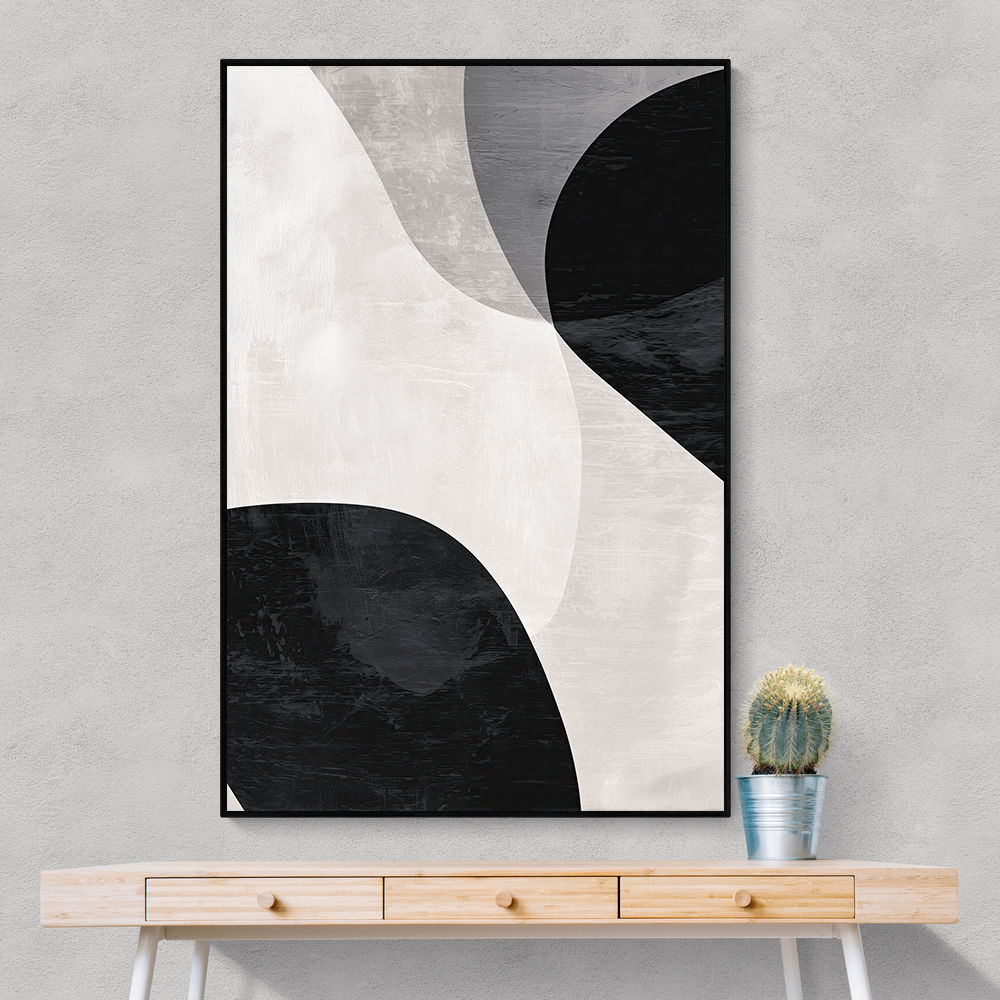 Minimalist Abstract Design With Organic C Curved Shape 4