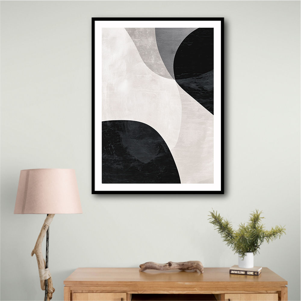 Minimalist Abstract Design With Organic C Curved Shape 4