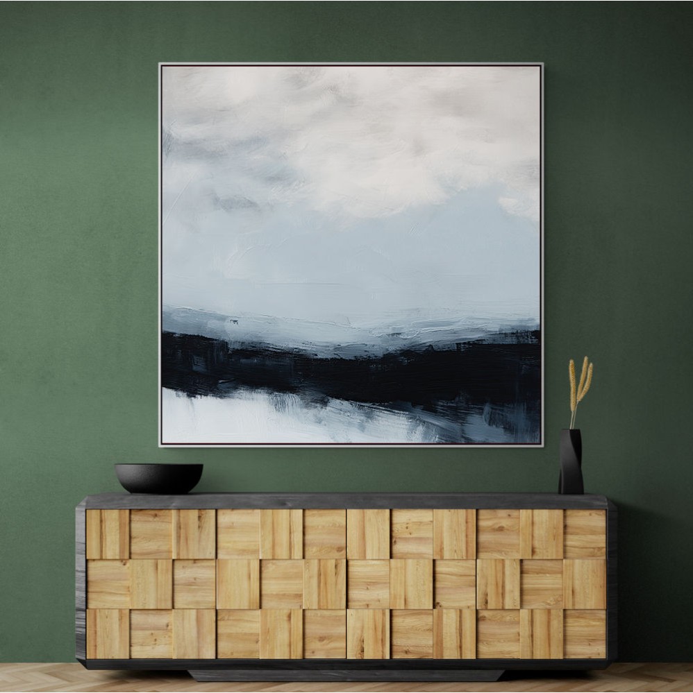 Abstract Landscape Artwork In A Cold Storm