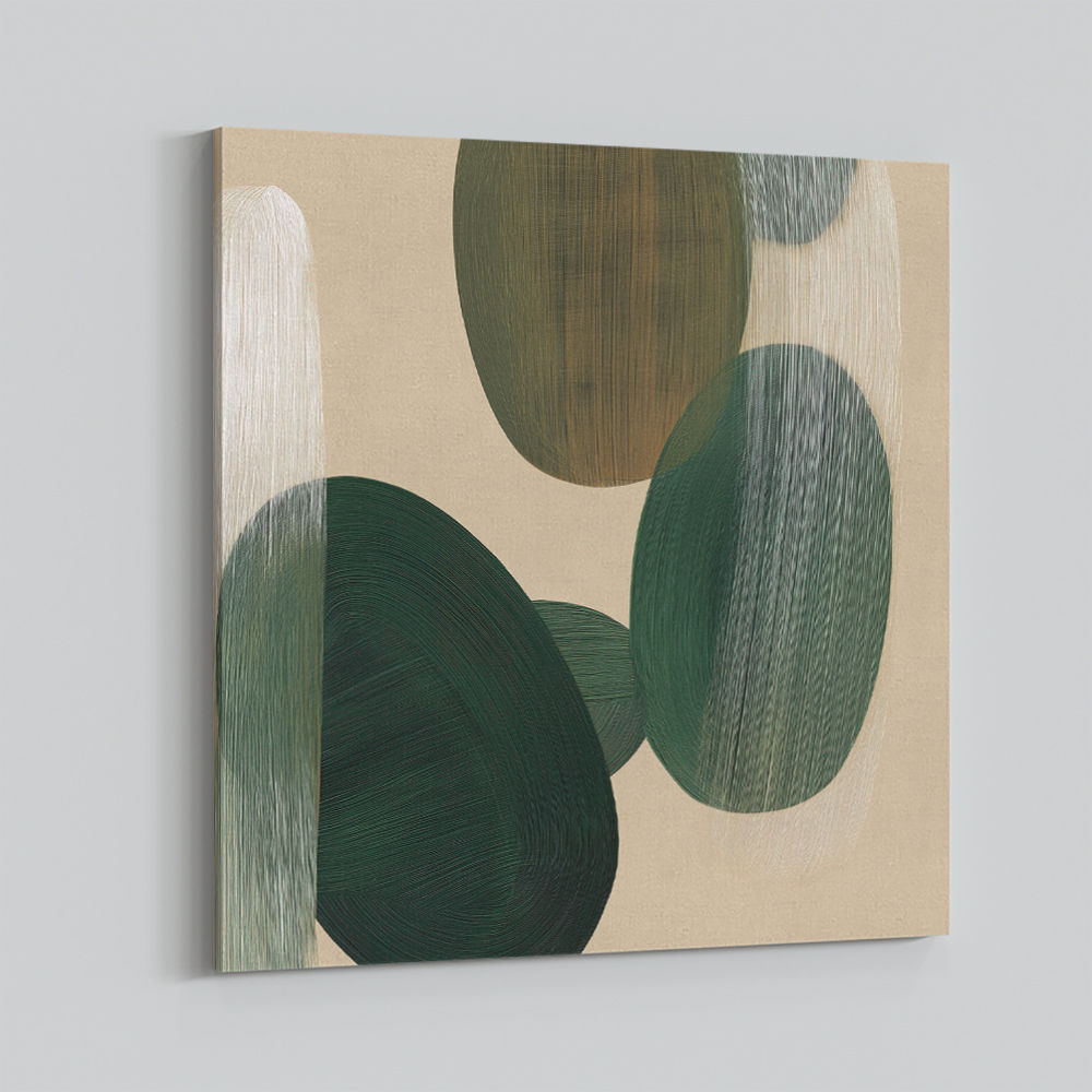 Abstract Minimalist Artwork With Overlapping Ovals 13