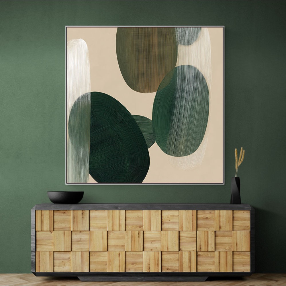 Abstract Minimalist Artwork With Overlapping Ovals 13