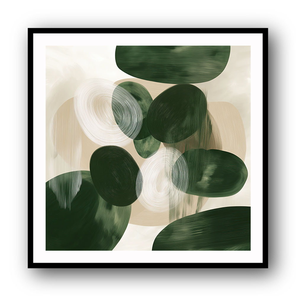 Abstract Minimalist Artwork With Overlapping Ovals 8