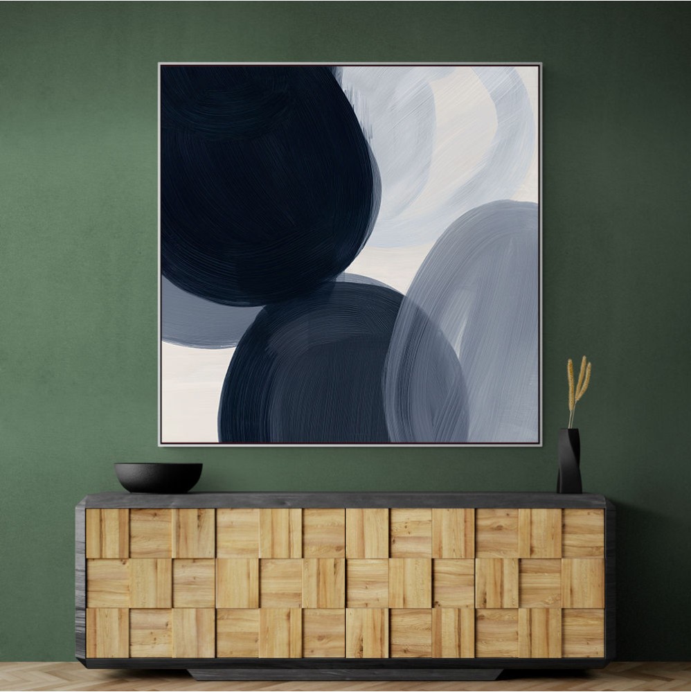 Abstract Minimalist Artwork With Overlapping Ovals 9